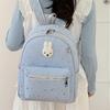 Schoolbag New Cartoon Cute Plush Bunny Bag Polka Dot Contrasting Backpack Student Large Capacity Out Girl Heart Backpack