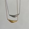 2026 New Triangle Arc Pendant Necklaces Women Snake Chain Geometric Necklaces Minimalist Cool Style Trendy Party Jewelry Gifts