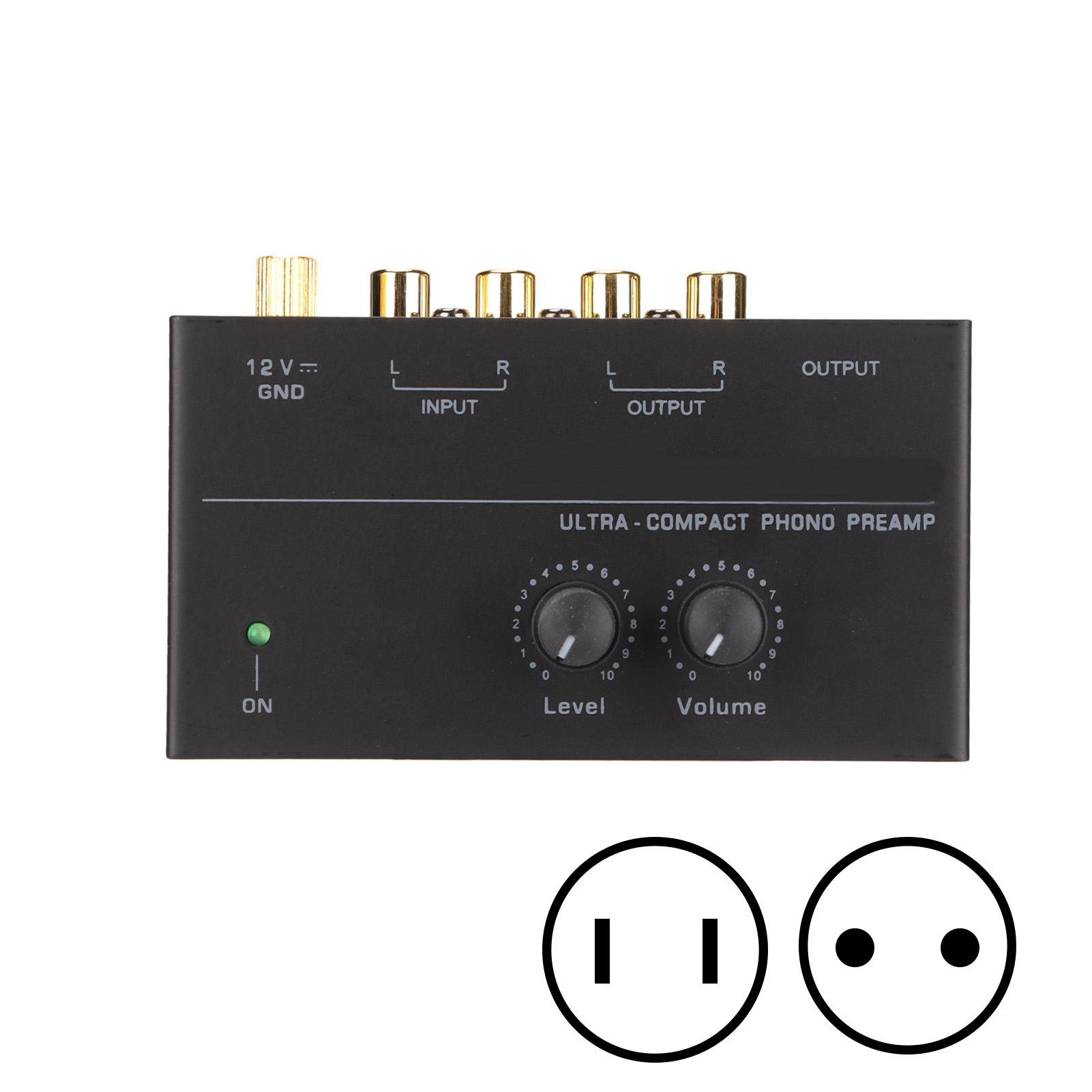 

PP500 Phono Preamp Малошумящий стерео вход RCA Ручка выхода RCA Управление мини-проигрывателем Preamplifie
