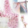 Stunning Pink And White Sakura Fake Flower Garland For Wedding Decorations