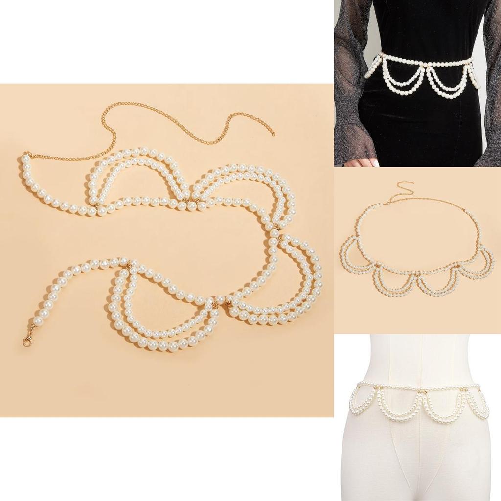 Trendy Womens Waist Jewelry With Faux Pearl Pendant For Summer Outfits