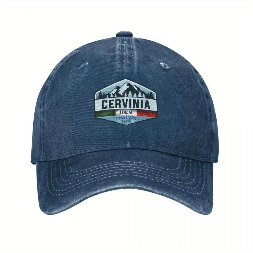 Cervinia Italy Skiing Stickers TShirts Baseball Caps Luxury Hats Baseball Caps Hats for Women Beach Sun Hats for Men