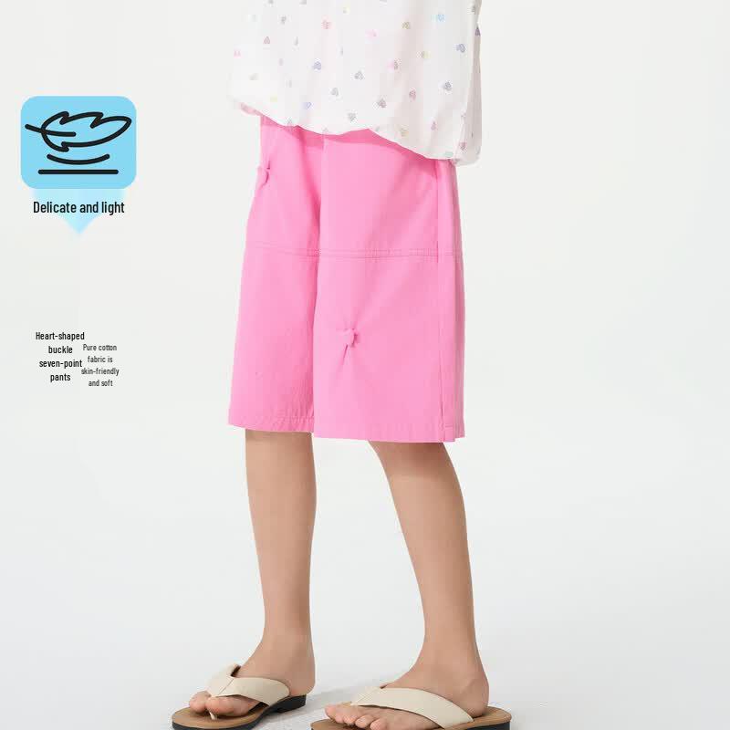 Girls  Summer Heart Print Pure Cotton Capri Shorts 165