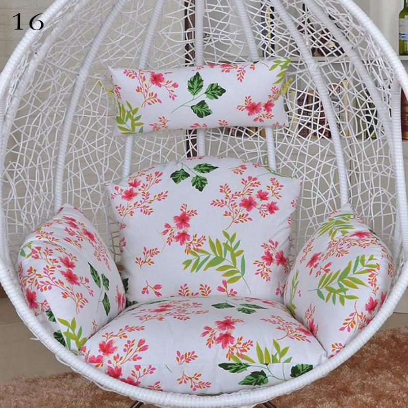 Hanging Swing Egg Chair Cushion Cover Patio Large Round Papasan Chair Pad Cover Empty (No Filling) Garden Lounger Cushion Cover