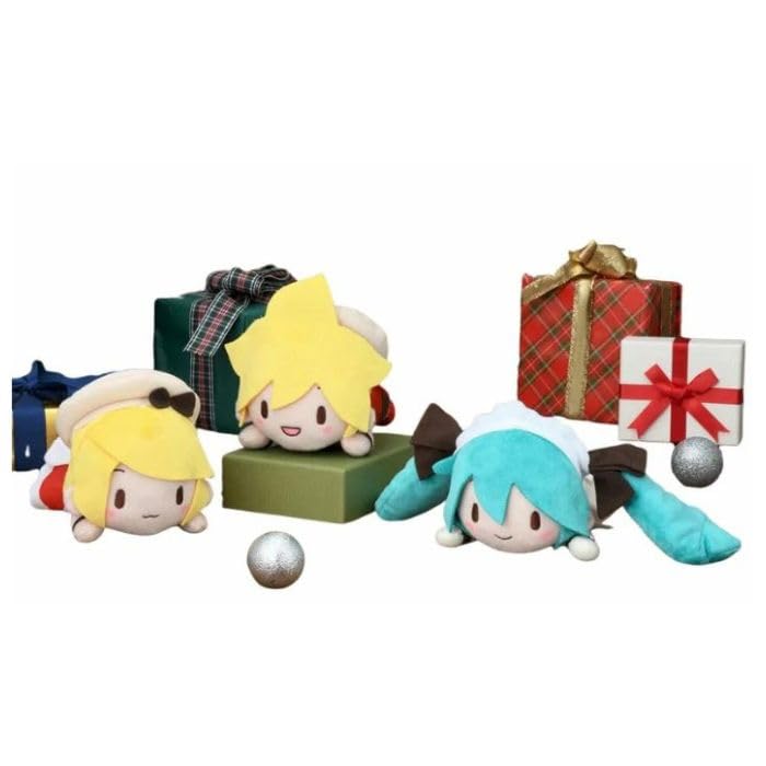 

FuwaPuchi Lying Down Plush Toy Christmas 2025 12cm HatsuneMiku, KagamineRin, KagamineLen (EX) (HatsuneMiku only) Approx.