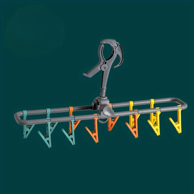 

1CP Дорожная вешалка для одежды, складная, подходит для чемоданов, маленькая вешалка для одежды, дорожные аксессуары, вешалка с прищепками серый