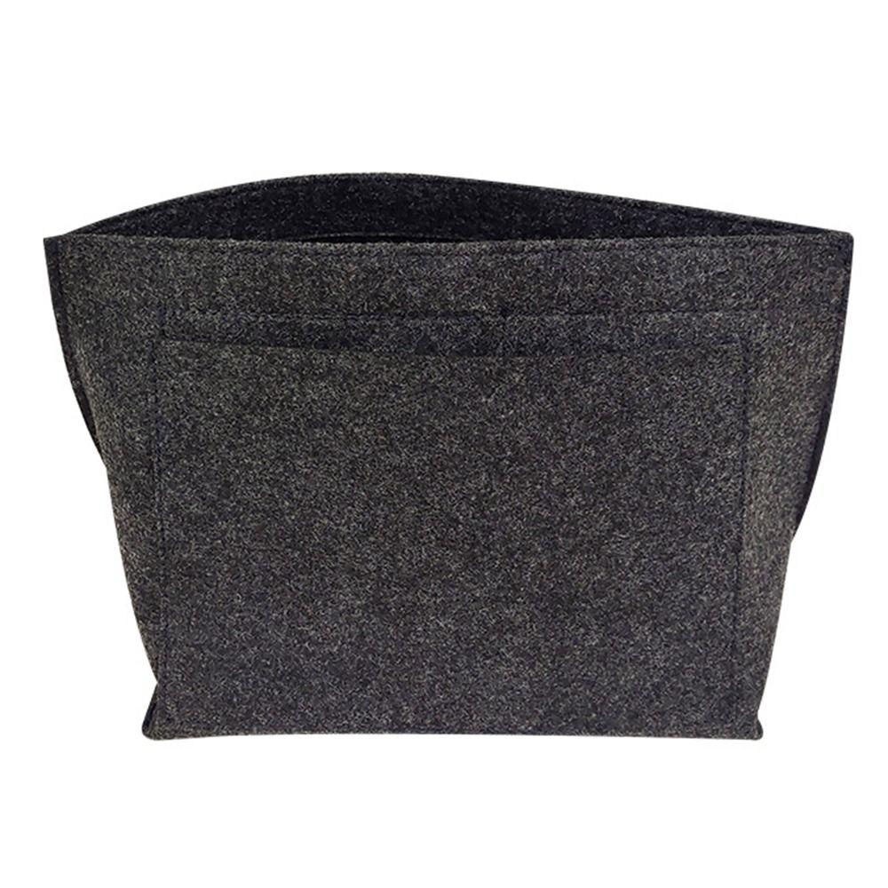 

Fixed Shape Felt Insert Bag Felt Cloth Insert Purse Organizer 3 Size Handbag Liner Bag Outdoor 26x20x13cm сірий
