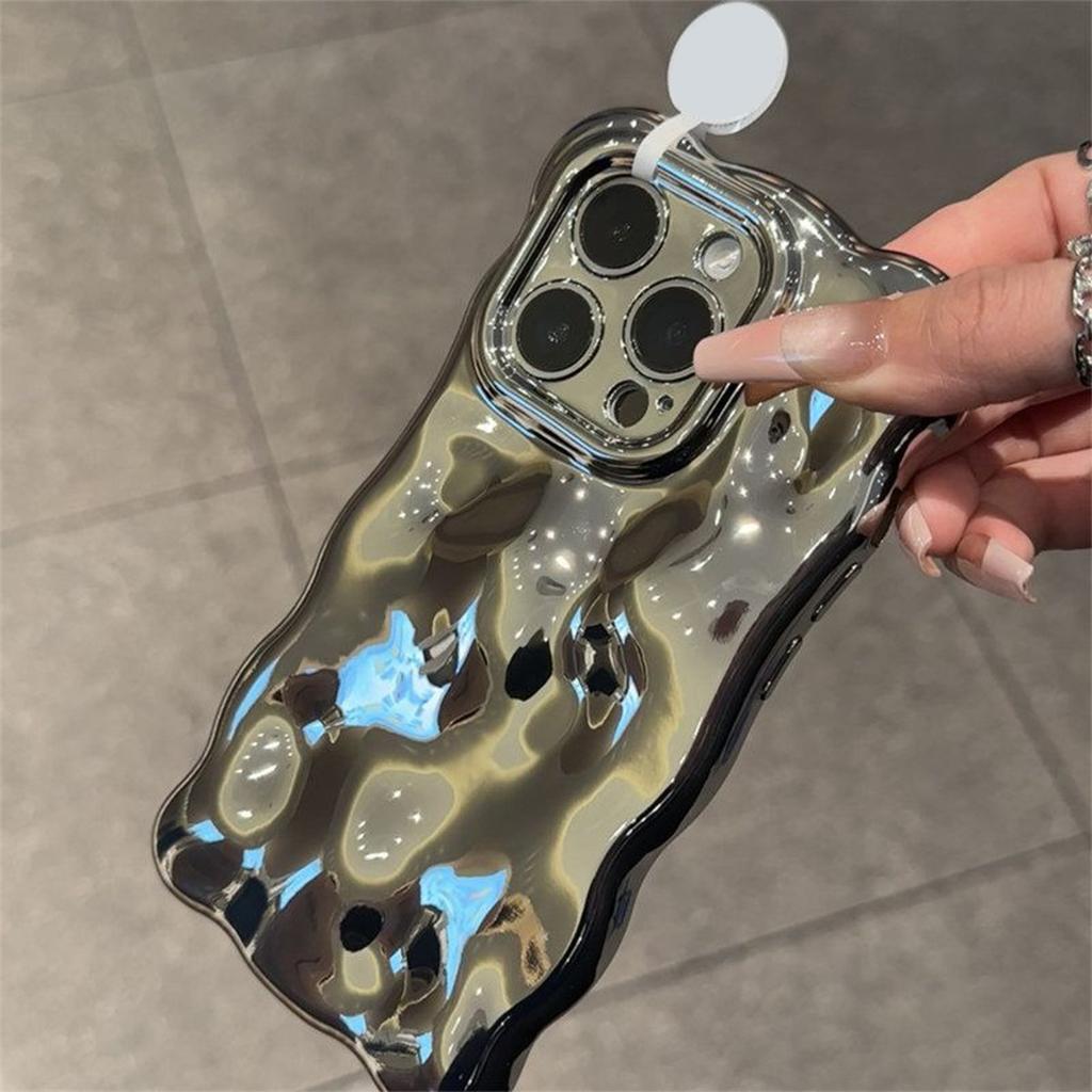 Galvanisieren Präzisionsloch Steinmuster Handyhülle für Apple 17PROMAX Modetrend Galvanisierte Handy-Schutzhülle