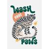 Tiger Wash Your Paws Crocodile Brush Your Teeth Bathroom Poster Fun Toilet Quote Canvas Printing Wall Art Funky Room Home Decor