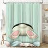 Niedliches Osterhase und Eier Design Wasserdichter Duschvorhang Hitzebeständig Maschinenwaschbar Nicht-Transparent 180x180cm