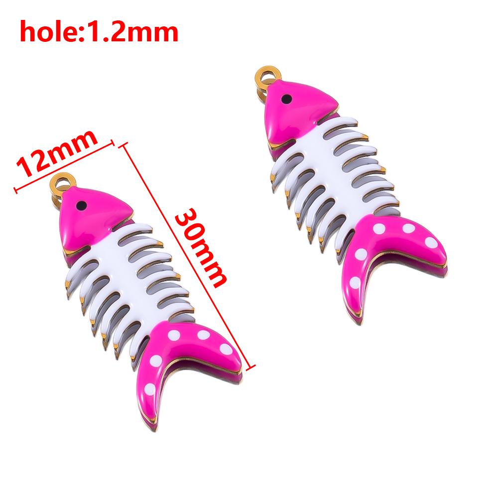 

2/5Pcs Stainless Steel Series Pink Purple Elegant Cute Pendant Gold Bottom Pendant DIY Necklace Jewelry Handmade Accessories