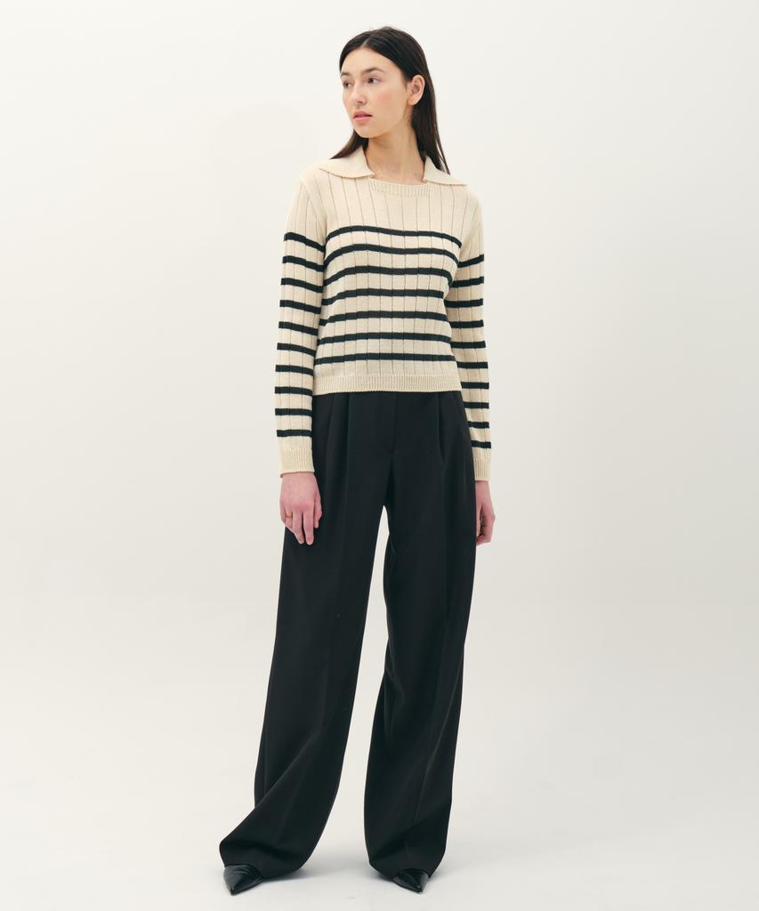 JUN BY JUN K Belted Wide Leg Pants_Black