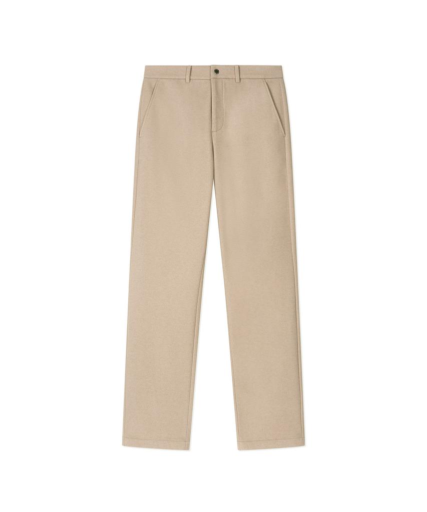 Antomas Wool-Like Twill Double-Weave Brushed Pants Men'S - Beige