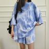 Women's Loose Fit Two Piece Tracksuit Short Sleeve T-Shirt High Waist Shorts Set