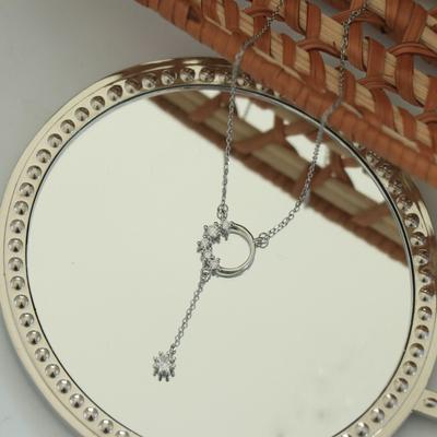 Kranz Quaste Halskette Damen Kreis Diamant Schlüsselbein Kette ins Nischen Design Anhänger Halskette
