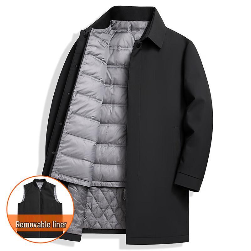 Three-Way White Duck Down Long Puffer Jacket