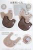 Imabari Towel Whipwhip Bib Bib Plain Baby Baby Gift for Boys and Girls Baby Pink x Beige x (3, Brown)