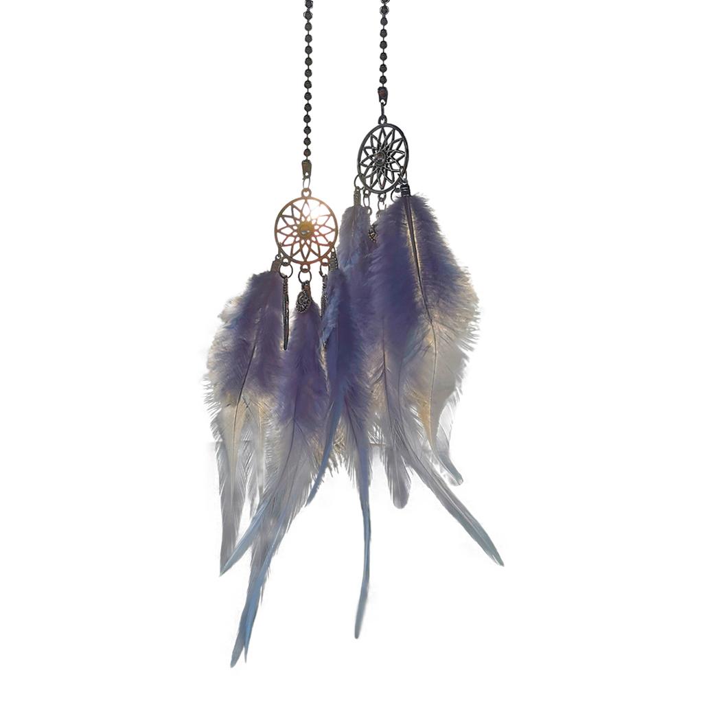 Mini-Traumfänger, Auto-Innenraum, Rückspiegel-Behang, Auto-Charms, Anhänger, Doppel-Windspiele, Auto-Dekor-Zubehör, mehrfarbig