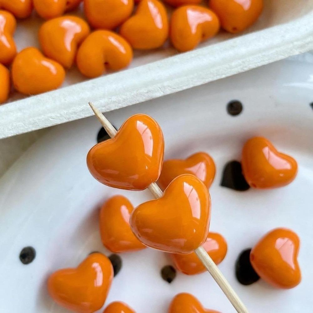 20Pcs/Lot 2.5mm Aperture Heart Shape Beads 17mm Handmade Accessory Beads Handmade Crafts