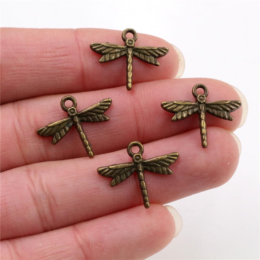 19x16mm 30pcs Antique Silver Plated Bronze Plated Dragonfly Handmade Charms Pendant:DIY for bracelet necklace