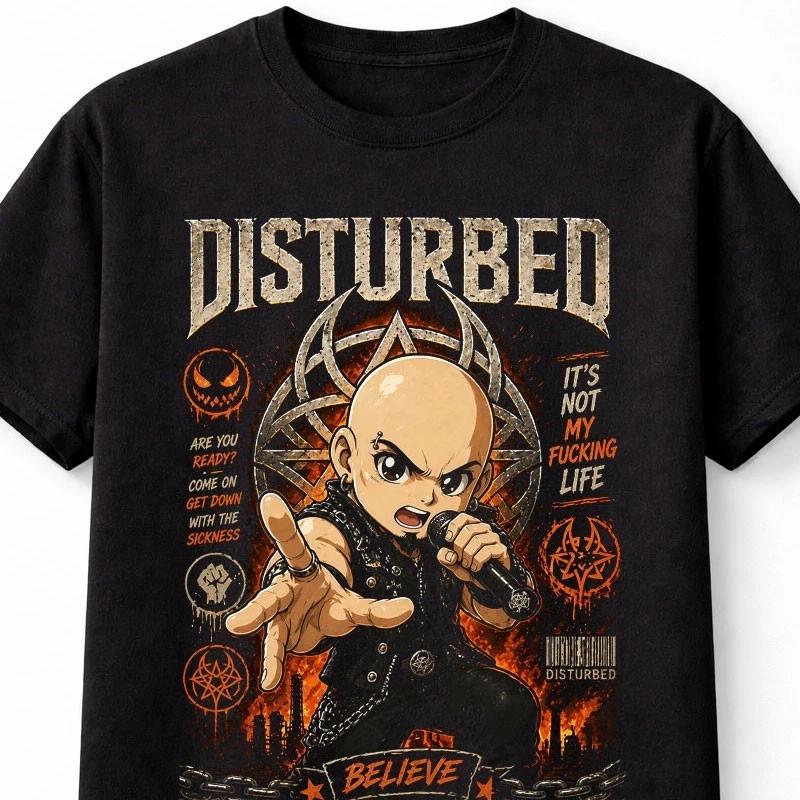 Disturbed Believe Down With The Sickness Metal Band Graphic Unisex TShirt S