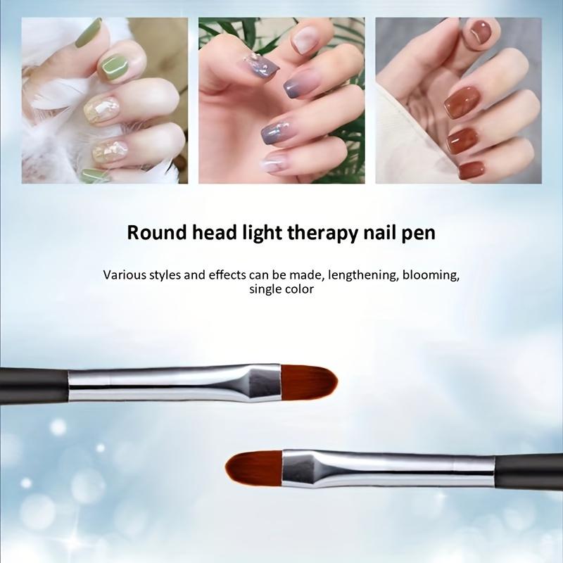 1pc Round Head Nail Pen Gel Extension Brush for DIY Manicure, Acrylic Coating Tool, Unscented, Nail Art Accessory, Nail Art Brush