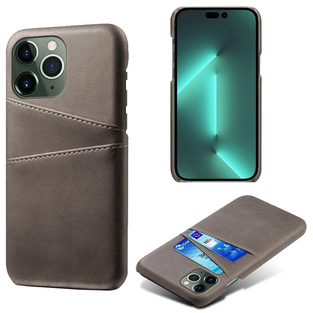 Phone Cover for iPhone 15 Pro,PU Leather Coated PC Protective Back Case with Dual Card Slots