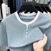 Summer Short Sleeve Daily Wear Commute Crew Neck Breathable Fashion Men'st