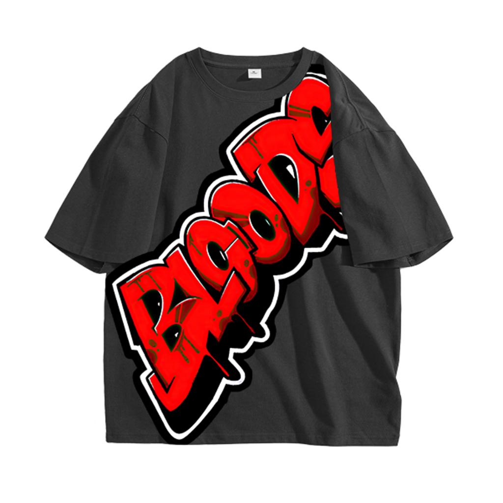 Oversize T-shirt for Men Casual Loose Cotton Round Neck cloting retro culture tshirt