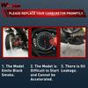 WOOSTAR PHBG 19mm BS Racing Carburetor with Fuel Line with Seals Replacement for 2 Stroke 50cc 70cc 80cc 90cc 100cc Motor Motorcycle