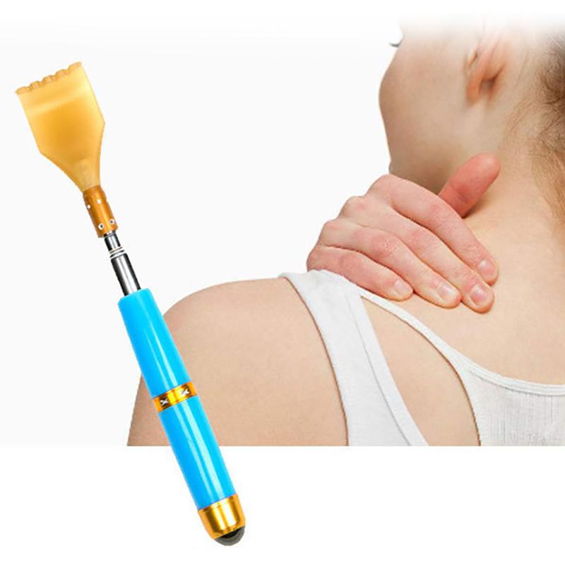 Edelstahl Teleskopischer Rücken Kratzer Ausziehbar Juckreiz Selbstmassagegerät Magnetkugel Massage