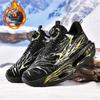 Men's Winter Waterproof Leather Sport Shoes with Shock Absorption and Anti-Slip Sole