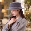 Fashion Luxury Women's Warm Hats Fall and Winter Hats Flat-Top Hats British-Style Top Hats