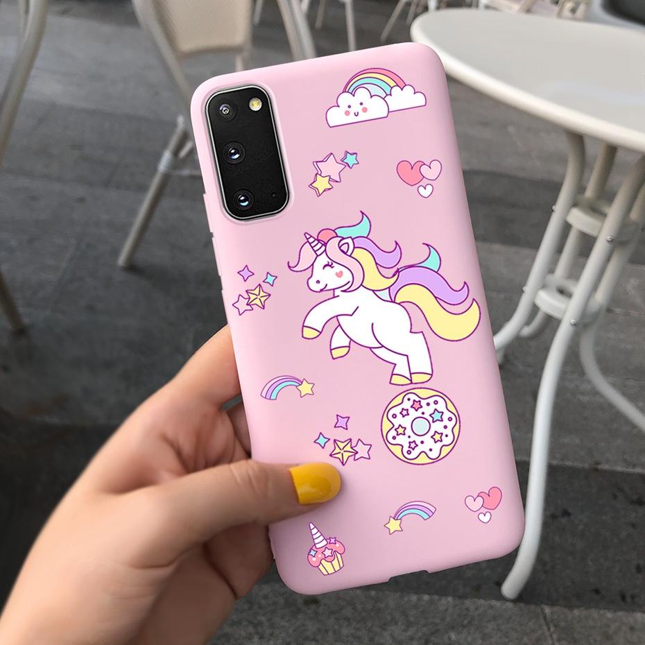 For Samsung Galaxy S20 5G S20+ Case Cover Fashion Soft Silicone Macaroon Phone Cases For Samsung S20 FE S 20 Plus S20Plus Funda