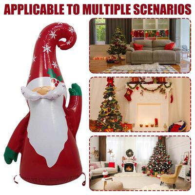 Christmas Inflatables Santa Claus Indoor Decor Blow Up Gnome Home Decor for Holiday Season Festive Inflatable Characters