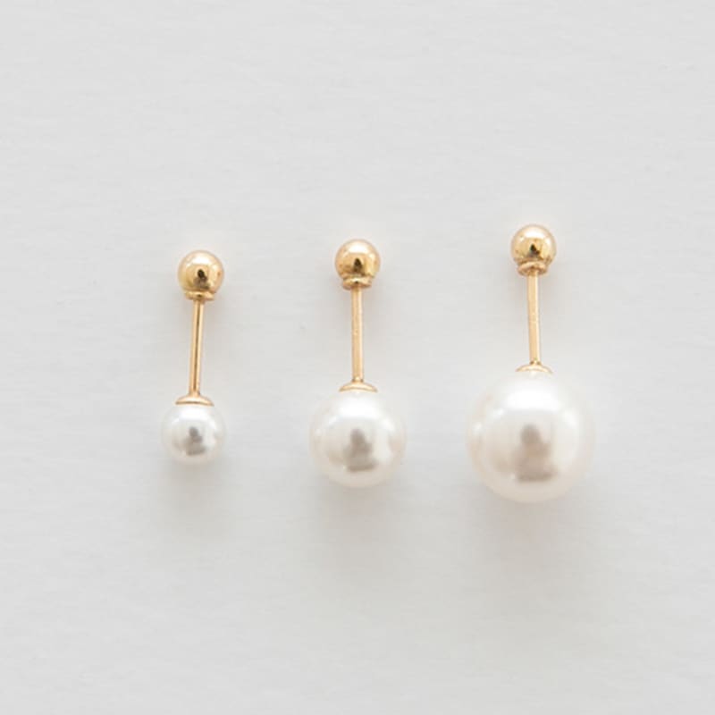 LUNNE 14k Perlen-Piercing (14k Gold) #PI02