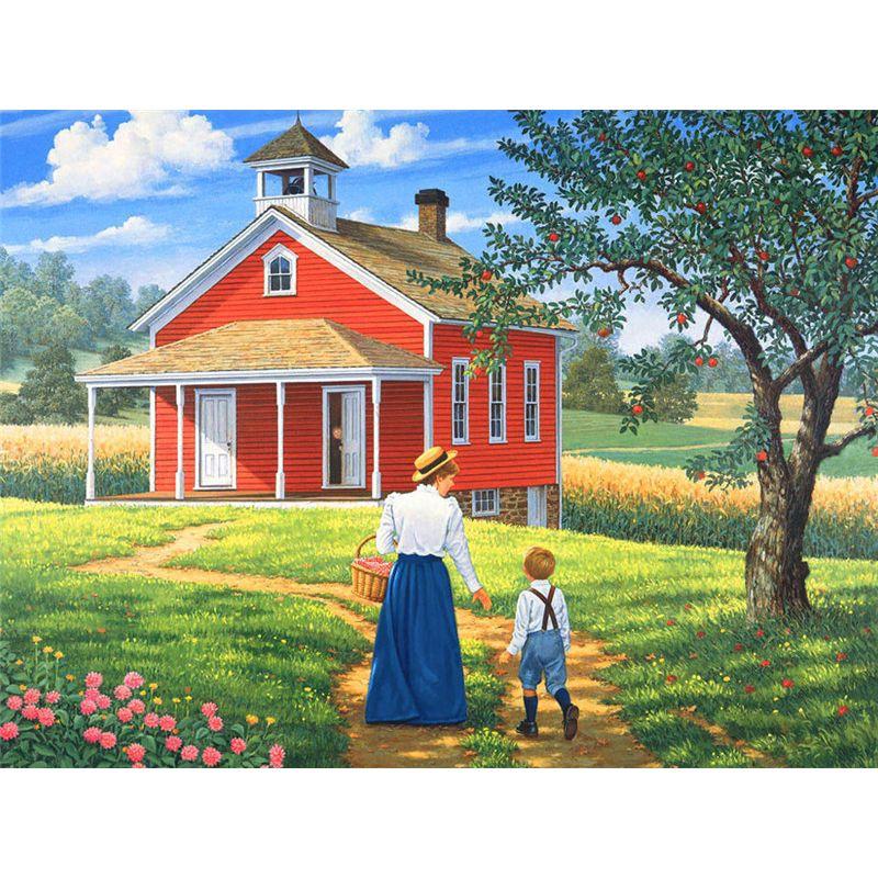 5D Diamond Painting Scenery Rhinestones Pictures Landscape Diamond Mosaic Cartoon Home Decor