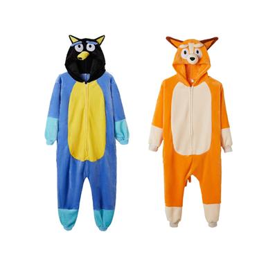 Bingo Kigurumi Bluey Onesies for Children, Cartoon Pajamas Animal Cosplay Costume Halloween Christmas Gift, Outfits Boys Girls Homewear