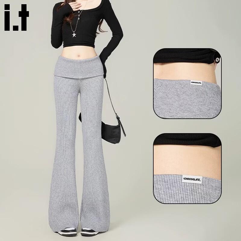 CHOCOOLATEit Women s Retro Knit Flare Pants S