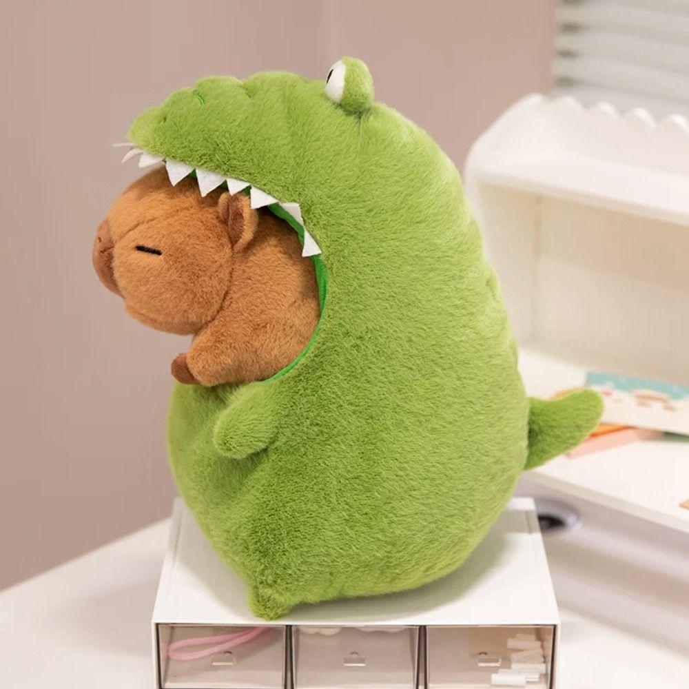 30/40cm Crocodile Capybara Plush Toy Cartoon Capybara Green Crocodile Doll  Birthday Gift