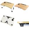 AiS To You Folding with Tablet and Drink Perfect for or As a Simple Mini Coffee or Low No Assembly Required Table, Gadget, 60x40cm, Compact, Holder,
