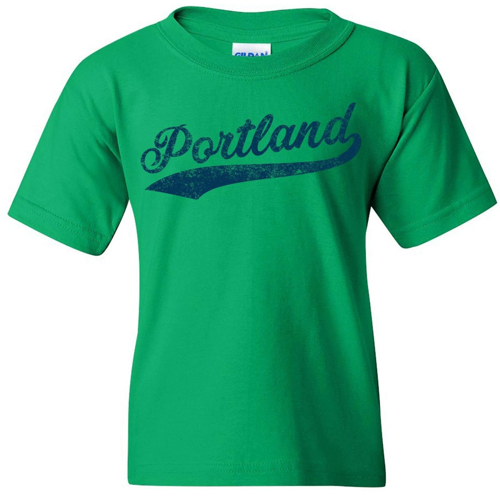 Portland Baseball Script Youth T-Shirt - Irish Green 4XL