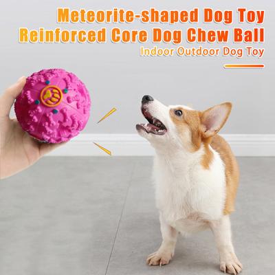 Giggle Sound Dog Ball Pet Chew Ball Toy for Aggressive Chewers Interactive Squeaky Wobble Dog Play Ball for Teeth Cleaning