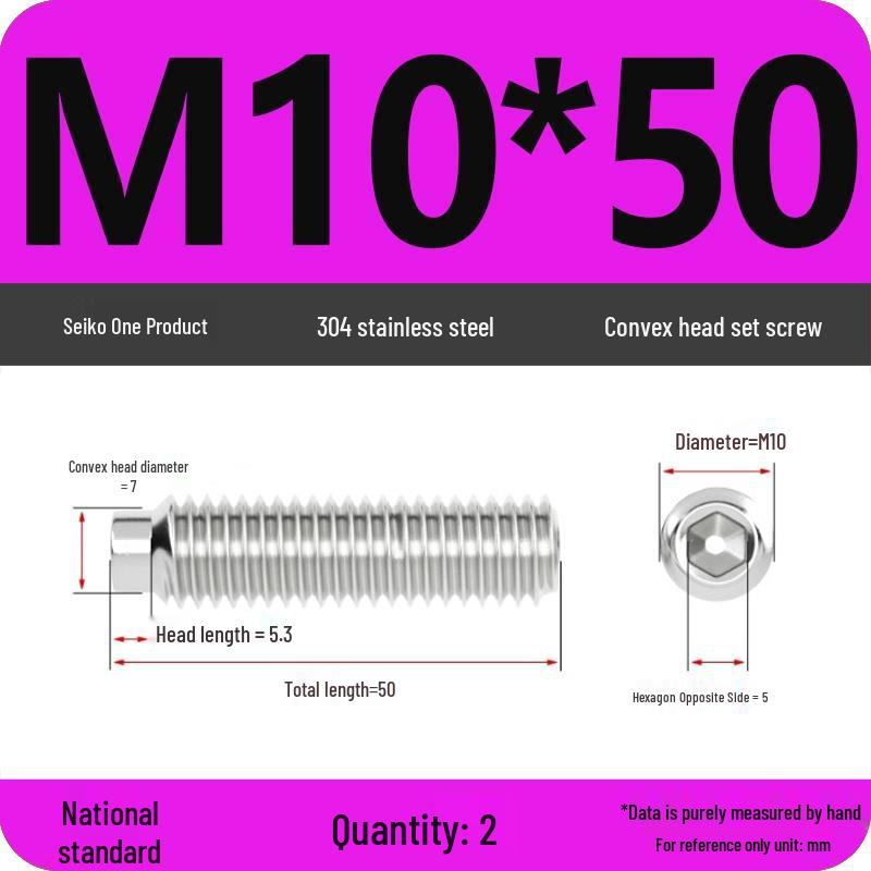 304 Stainless Steel Cup Point Grub Screw - Sizes M3 To M10