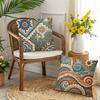 4pcs Linen Pillow Covers 45x45cm Ethnic Vintage Boho Cushion Cases Moroccan Tile Floral Pattern for Sofa Bed Decor Zipper