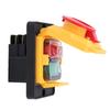 16A 4 Pin Electromagnetic Switch Emergency Stop Push Button Switch for Electrical Panel Power Tool Woodworking Machine
