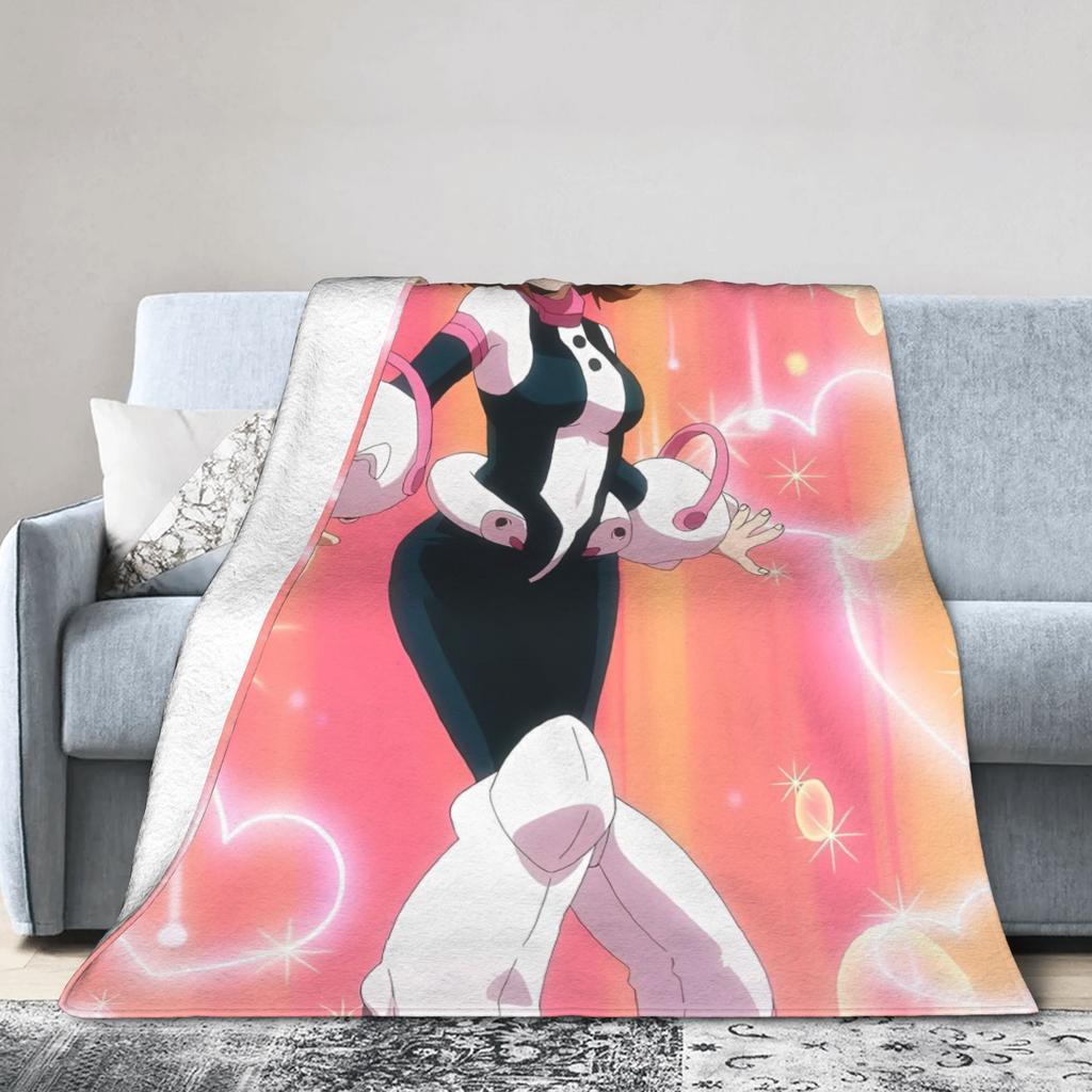 Izuku Midoriya Coral Fleece Plush Throw Blanket Academy Anime Manga Blanket for Home Bedroom Warm Bed Rug