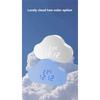 M-Modern-Alarm Clock Cloud Clock Bedside Snooze Small Alarm Clock Student Calendar Luminous LED Voice Digital USB Home Clock A