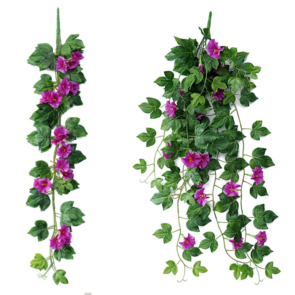 Artificial Morning Glory Vine Simulation Flower Vines Garland for Stairway Outdoor Fence
