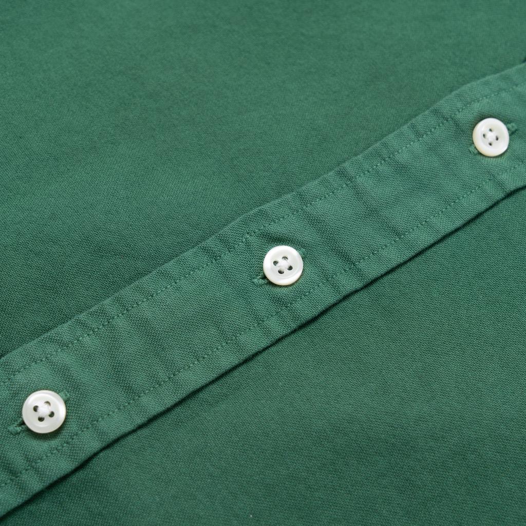 Polo Ralph Lauren SS24 Pony Logo Embroidered Cotton Washed Short Sleeve Shirt Men shirts Green 710755879-002